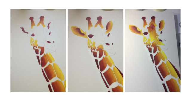 Giraffe Painting - Step by Step