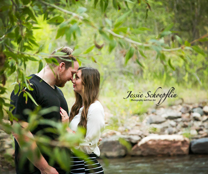 Tori and Josh - Engagement by the River - Jessie Schoepflin Photography