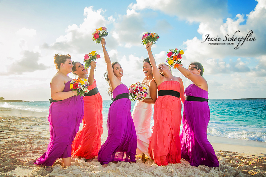 8-celebratory-bridesmaids-and-bride-on-beach