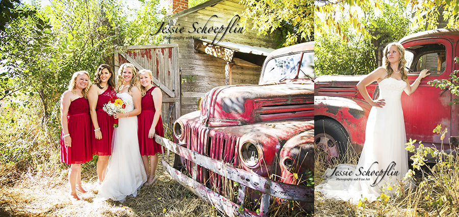 4-bride-and-bridesmaids-by-red-truck